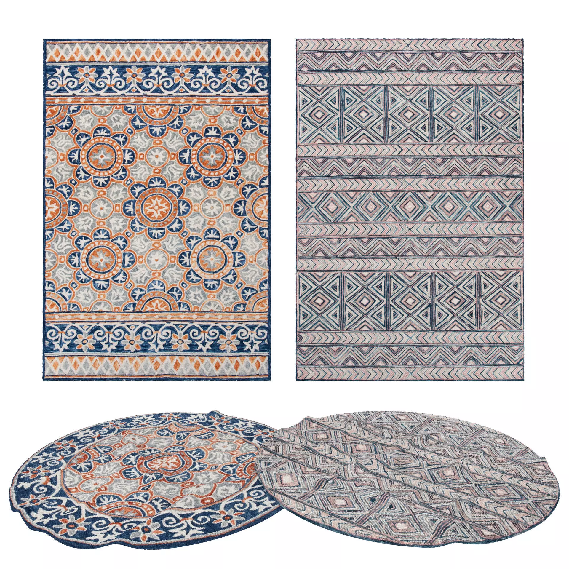 Rugs No 1054 Low-poly 3D model_0