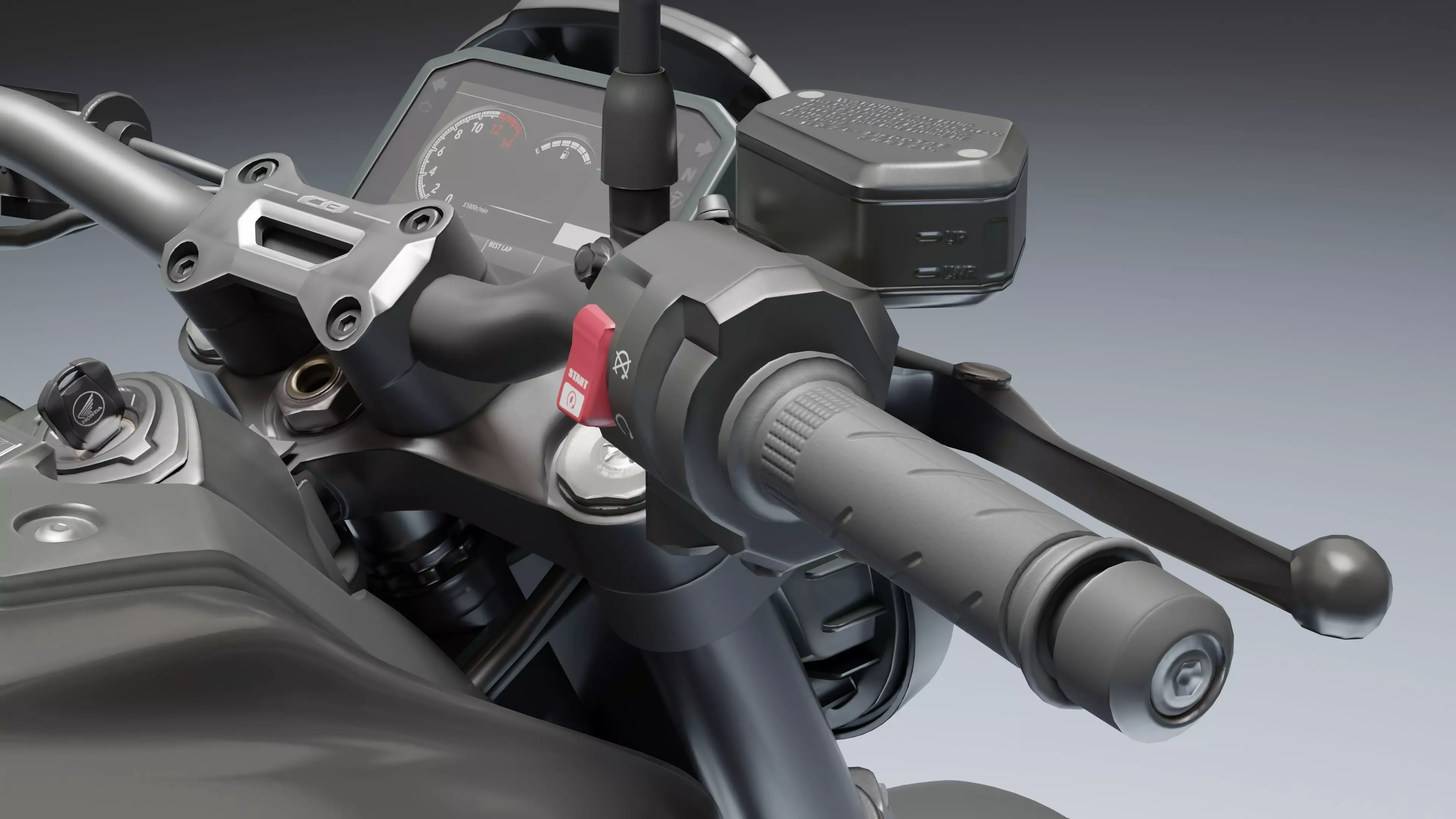 Honda CB1000R Black Edition 2021 Low-poly 3D model_12