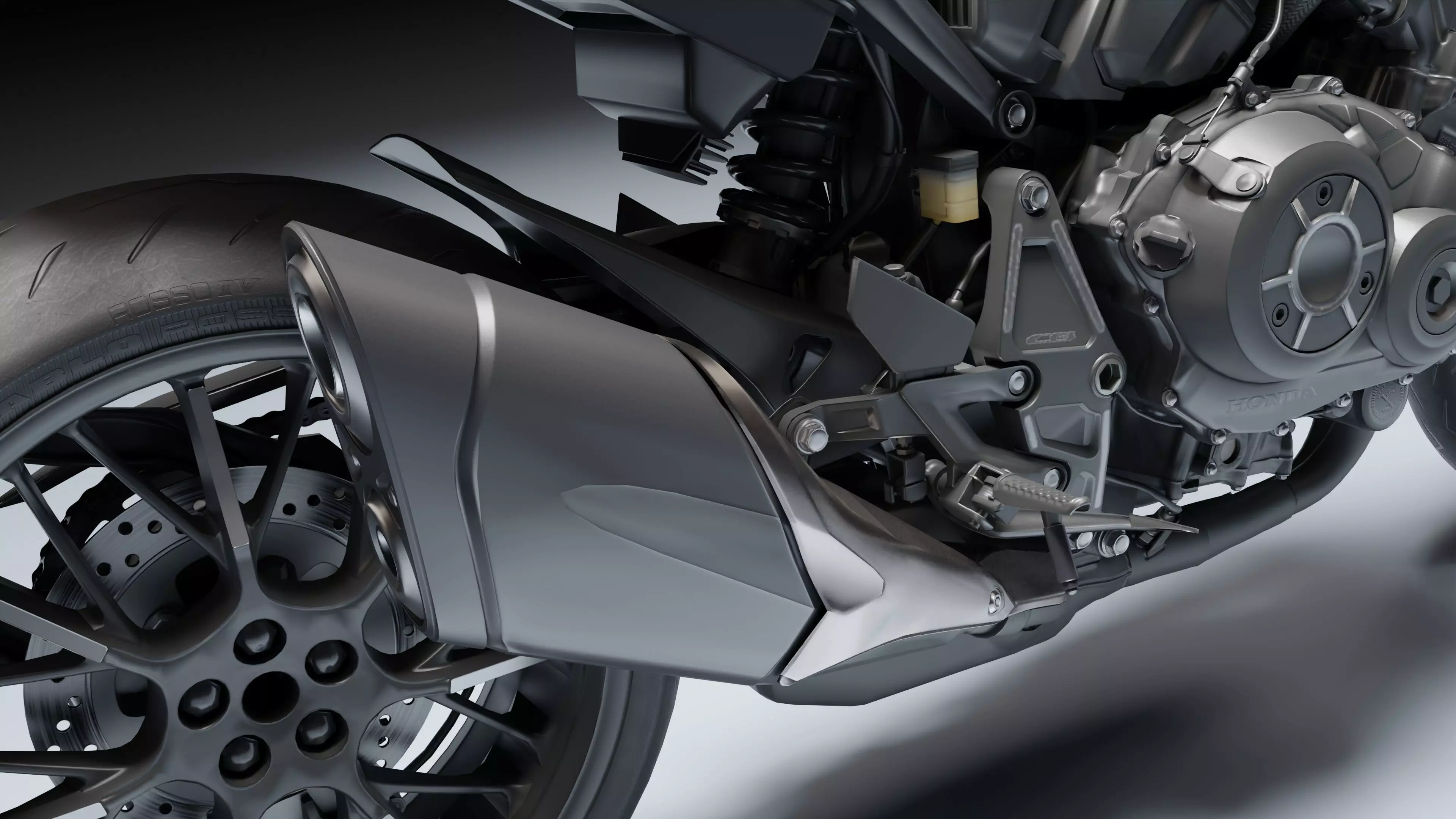 Honda CB1000R Black Edition 2021 Low-poly 3D model_20