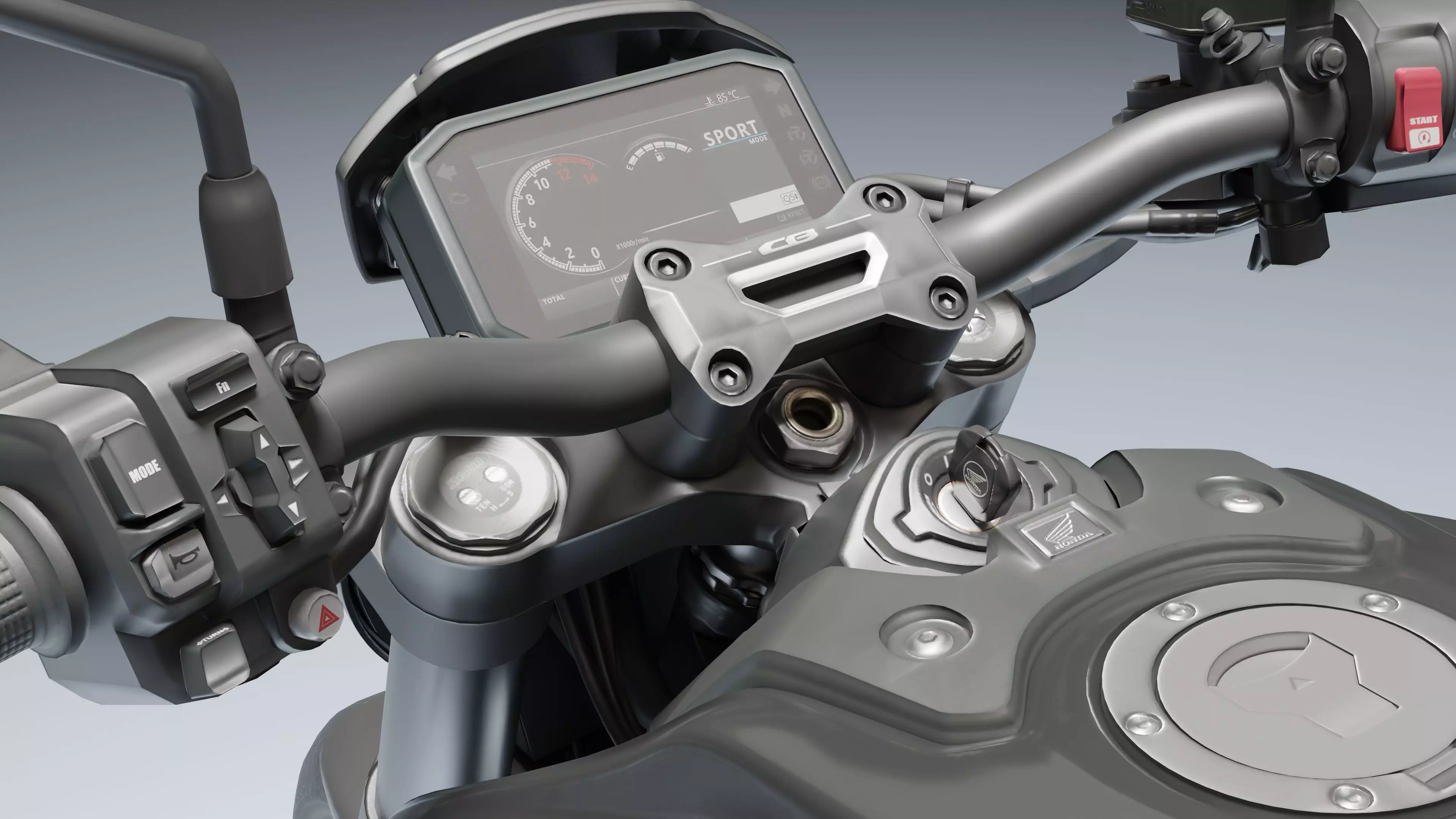 Honda CB1000R Black Edition 2021 Low-poly 3D model_13