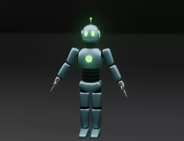 pack of 13 original low poly and rigged robots Low-poly 3D model_39