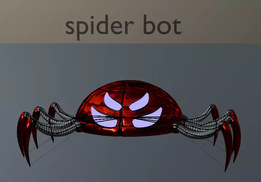 pack of 13 original low poly and rigged robots Low-poly 3D model_12