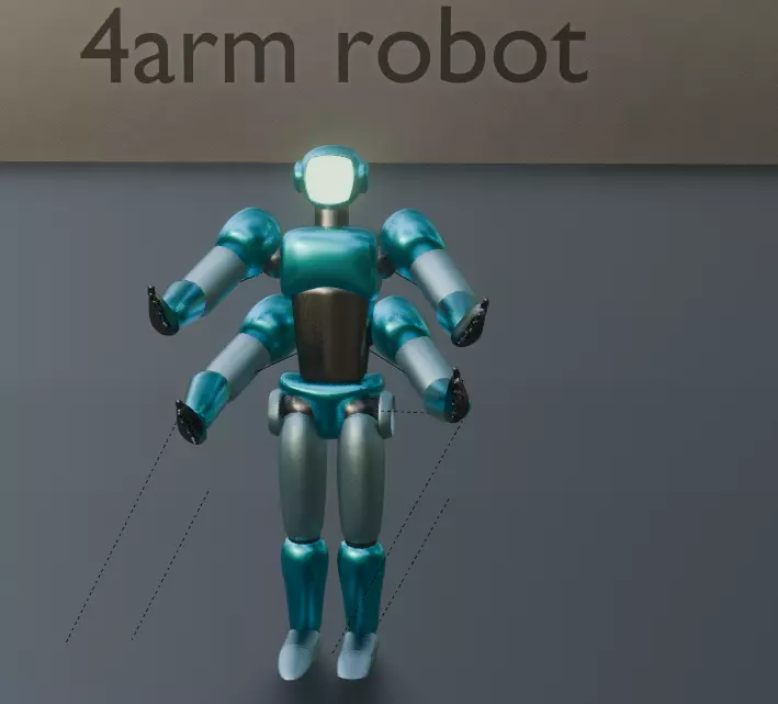 pack of 13 original low poly and rigged robots Low-poly 3D model_54