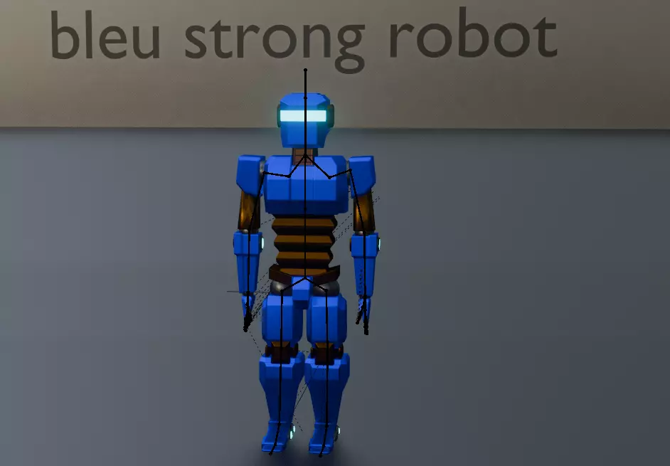 pack of 13 original low poly and rigged robots Low-poly 3D model_48