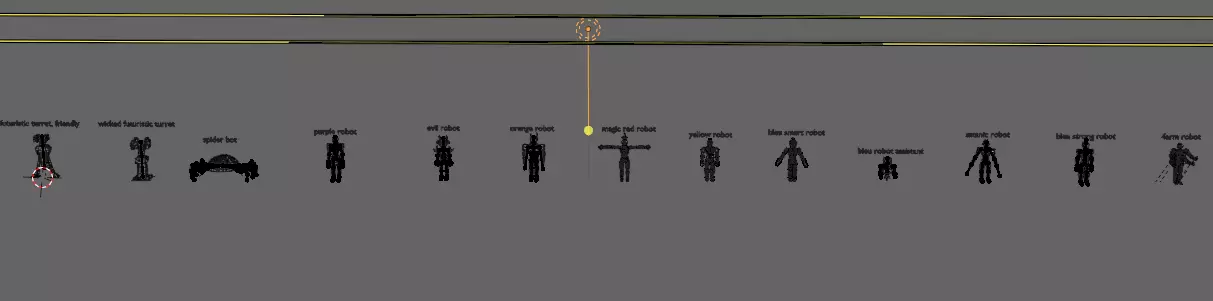 pack of 13 original low poly and rigged robots Low-poly 3D model_3