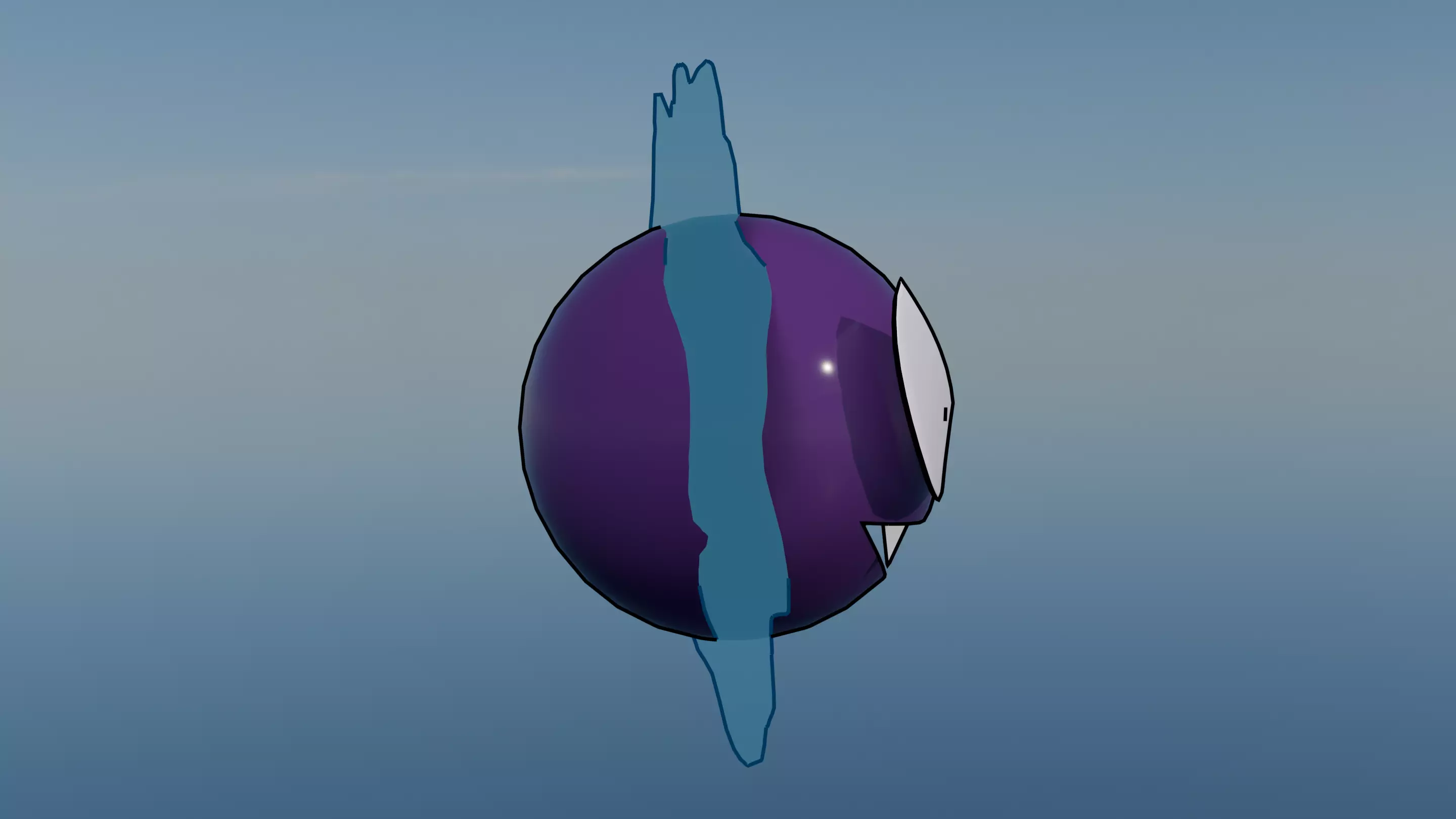 Pokemon Gastly and Shiny Version Low-poly 3D model_6