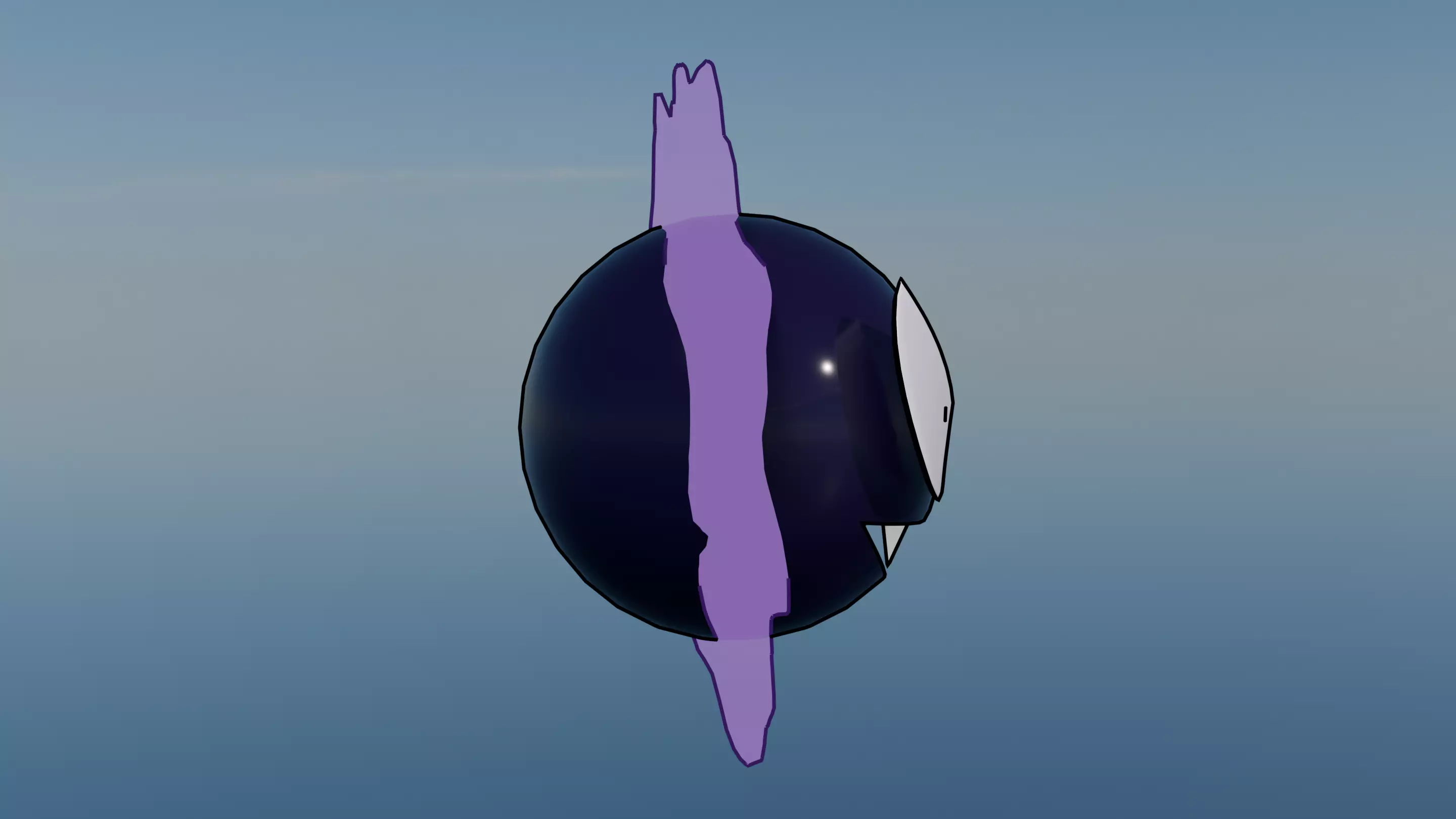 Pokemon Gastly and Shiny Version Low-poly 3D model_5