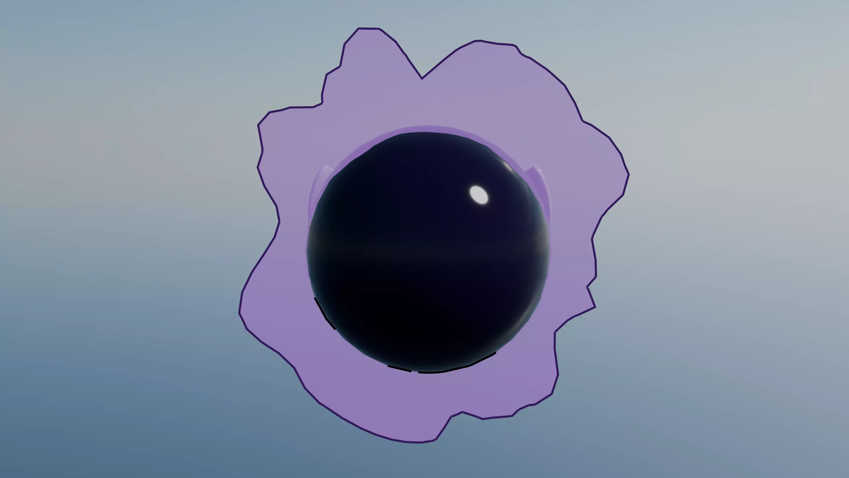 Pokemon Gastly and Shiny Version Low-poly 3D model_9