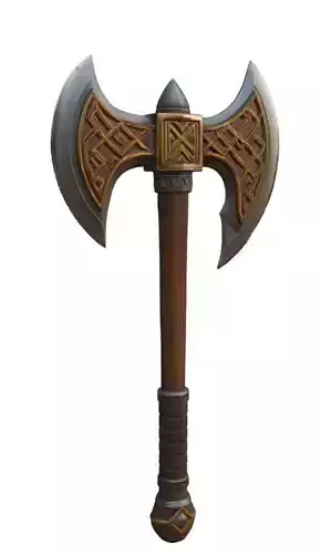 Viking Battle Axe Stylized Nordic Weapon