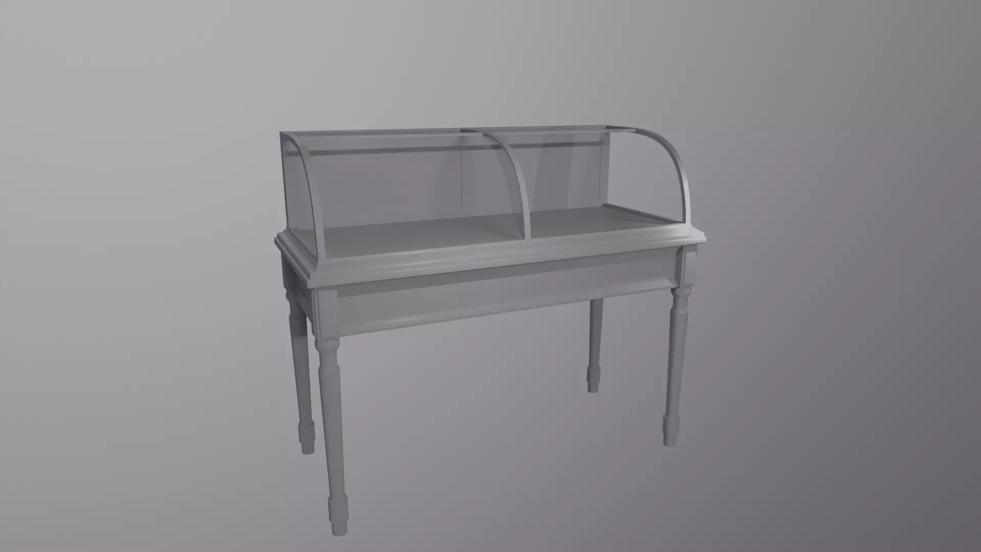 Antique Display Case Low-poly 3D model_5