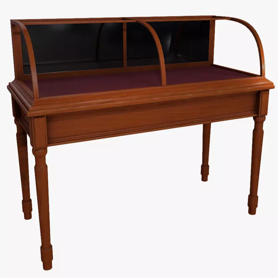 Antique Display Case Low-poly 3D model_1
