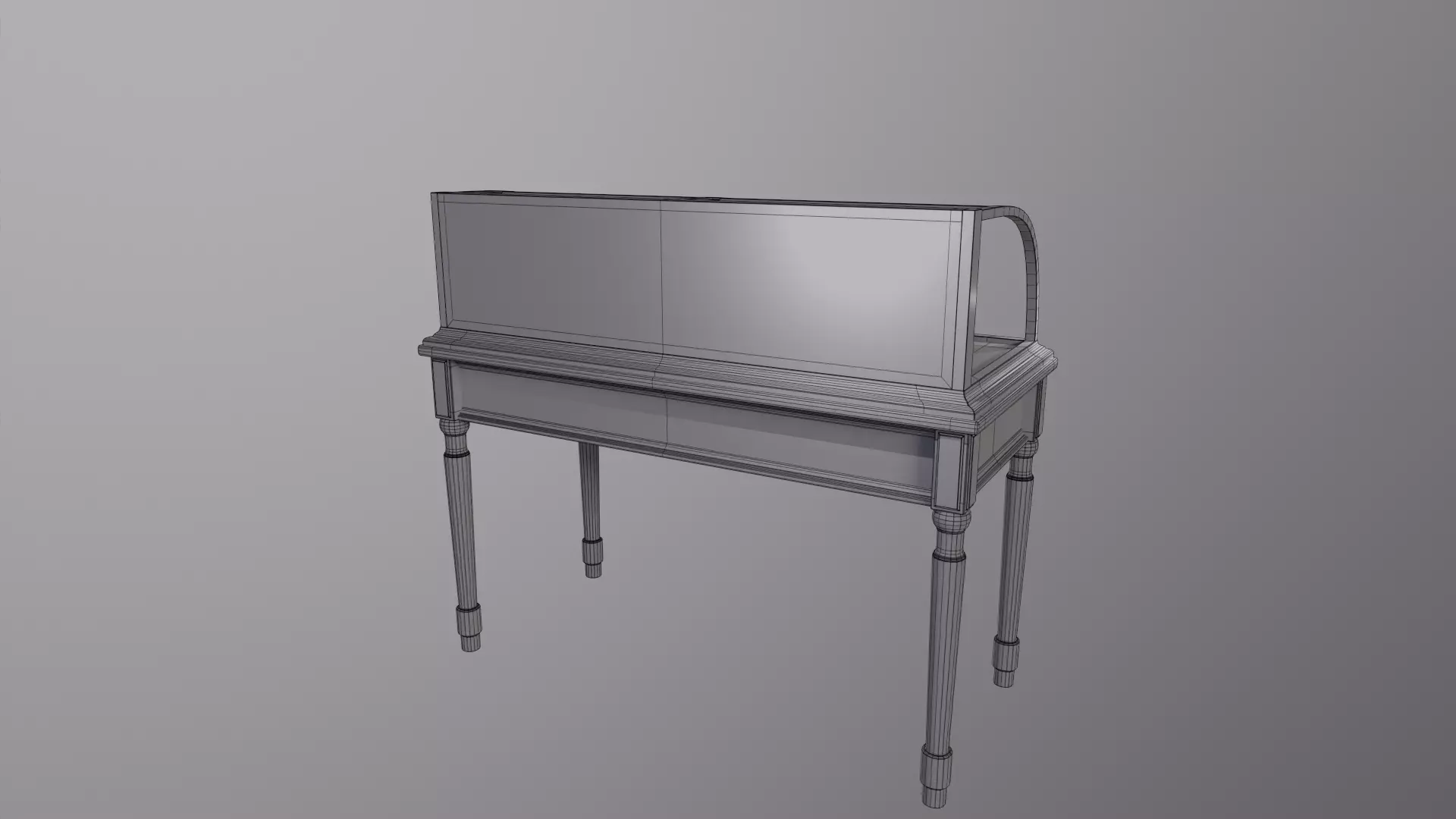 Antique Display Case Low-poly 3D model_8