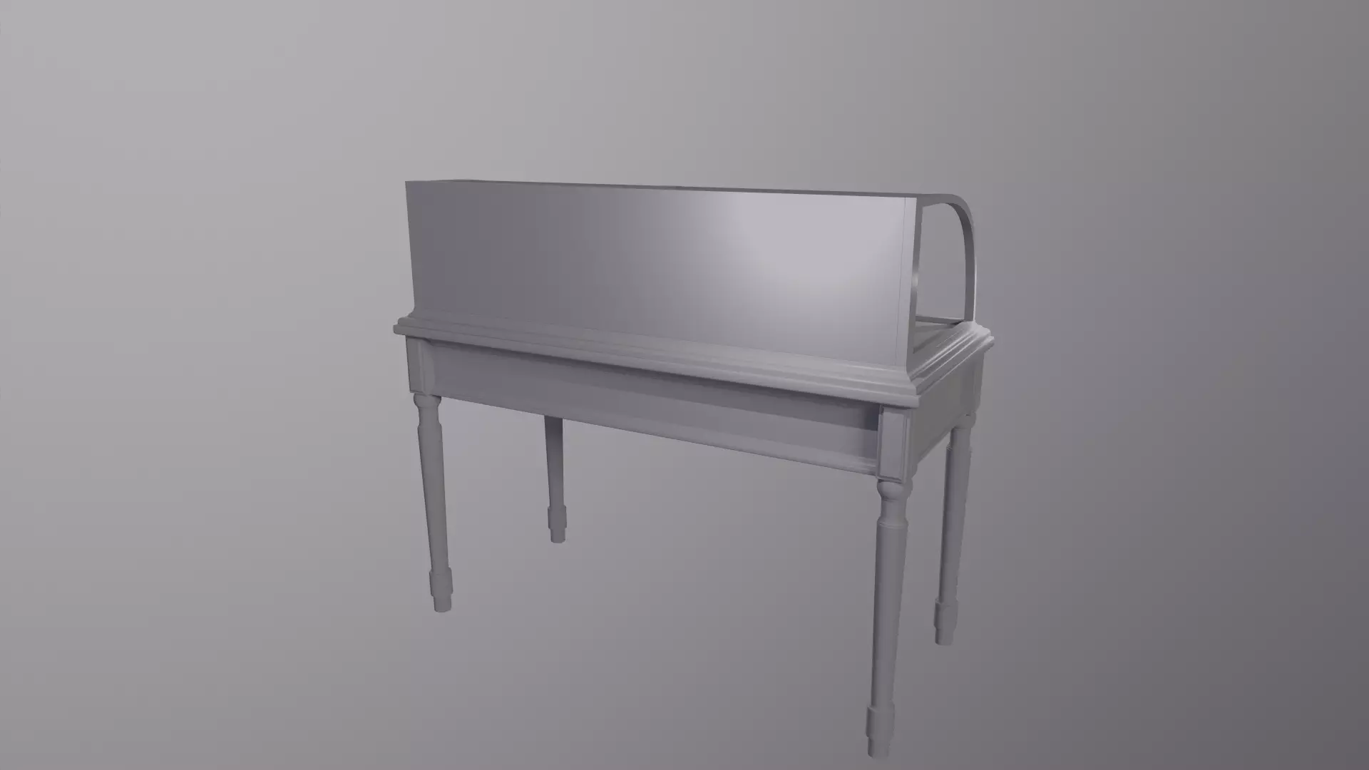 Antique Display Case Low-poly 3D model_7