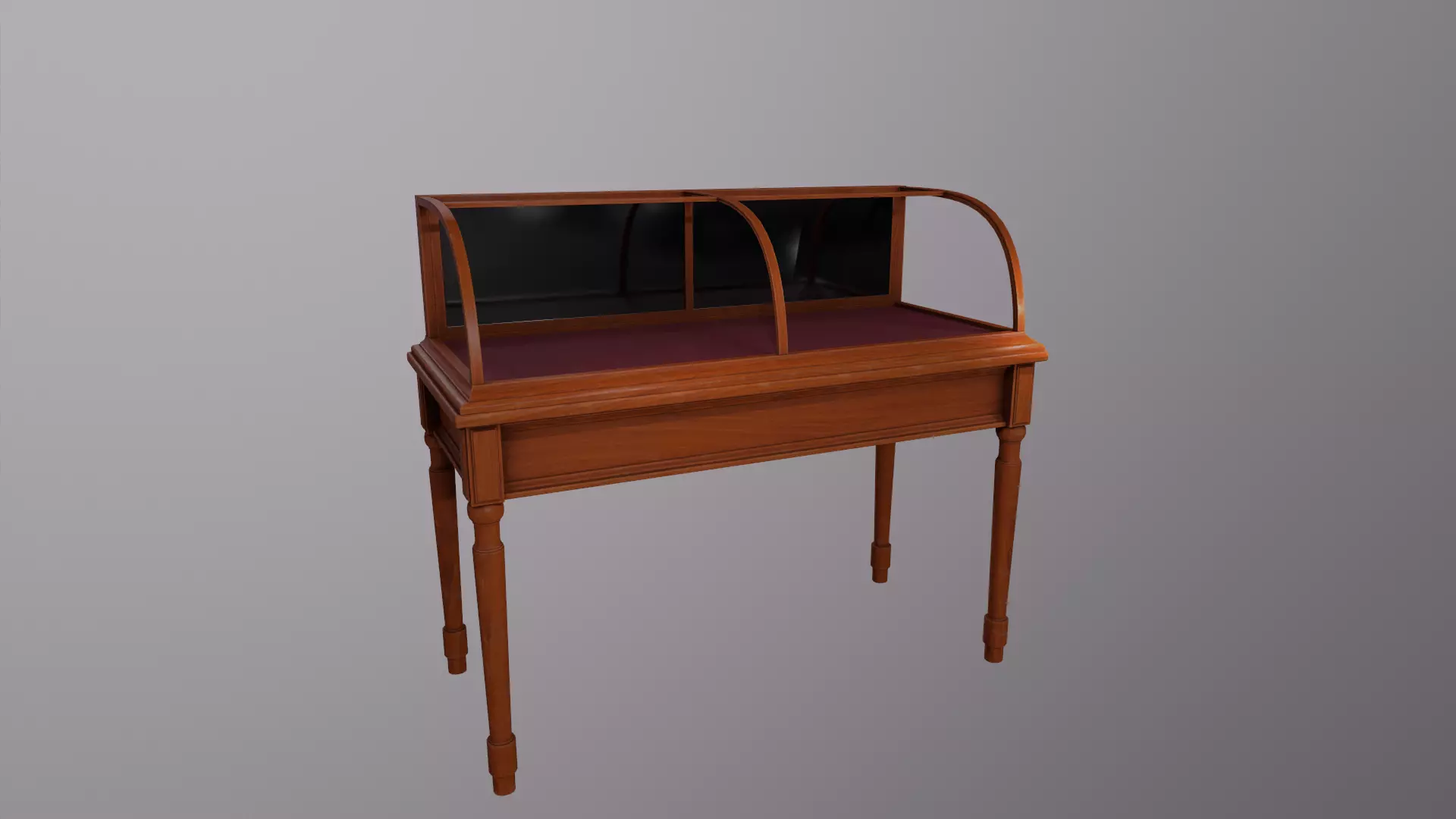 Antique Display Case Low-poly 3D model_0