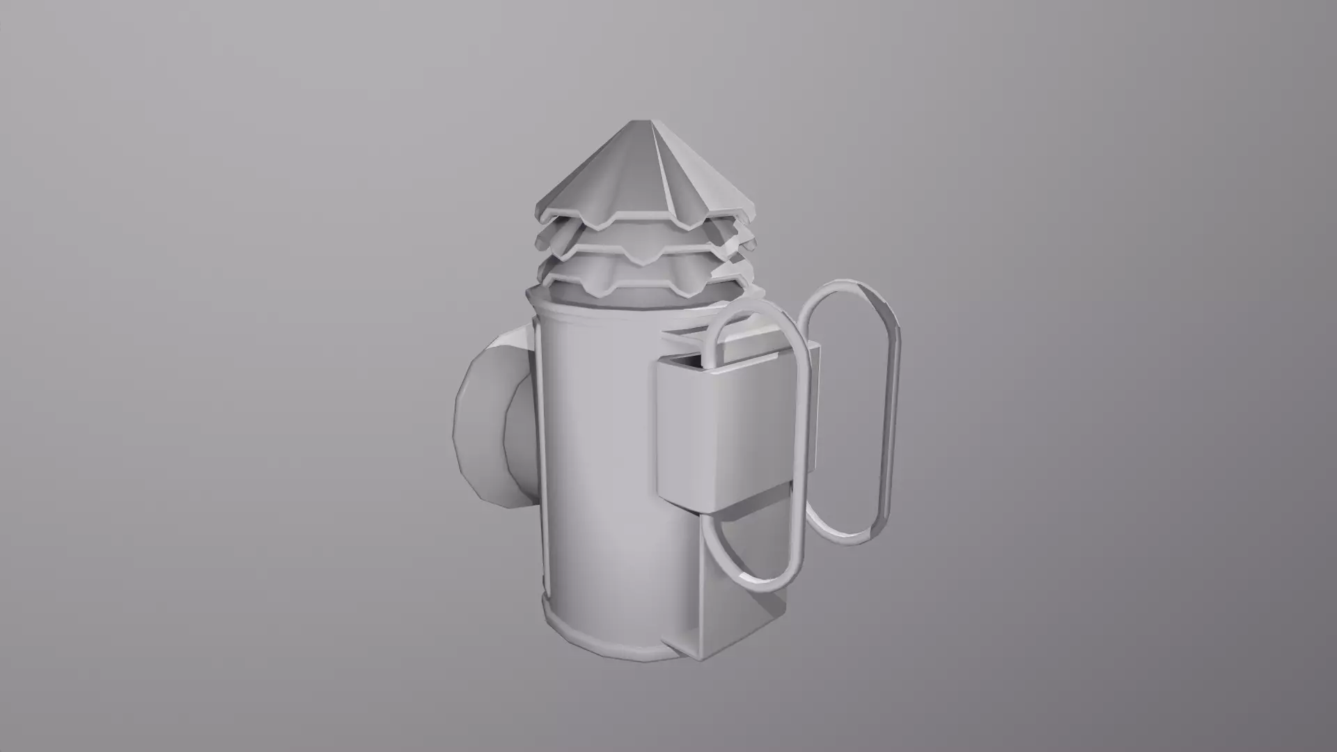 Police Lantern Low-poly 3D model_6