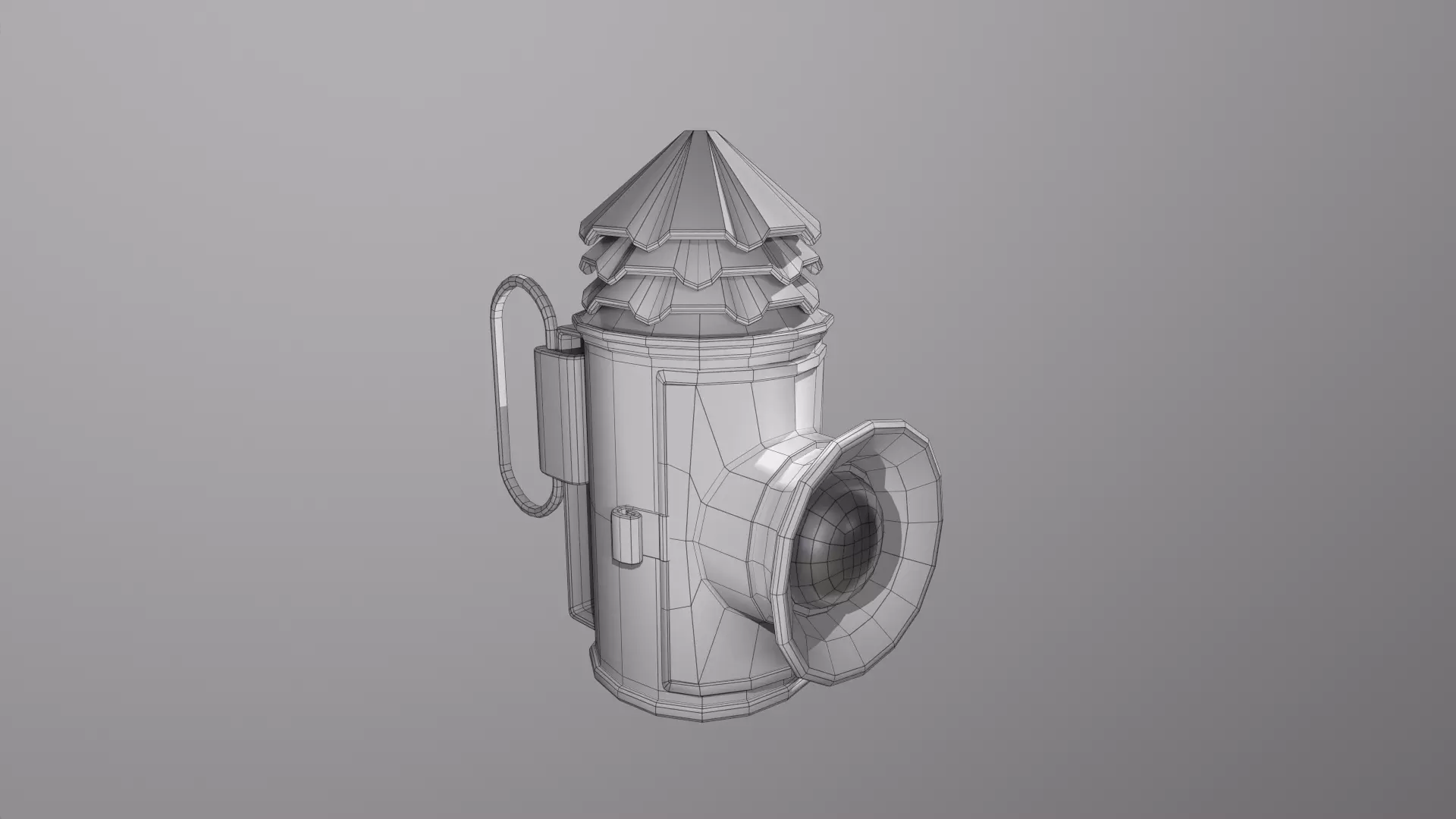 Police Lantern Low-poly 3D model_5