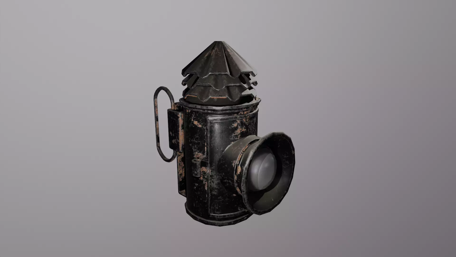 Police Lantern Low-poly 3D model_0