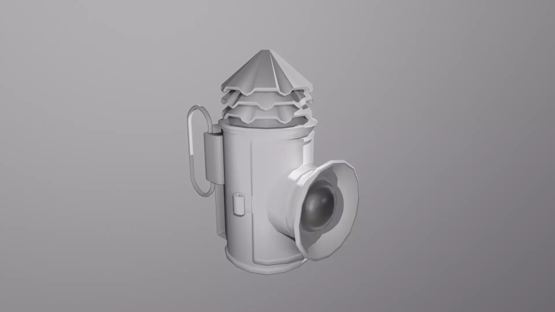 Police Lantern Low-poly 3D model_4