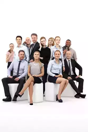 Business posed character models bundle Nr 001