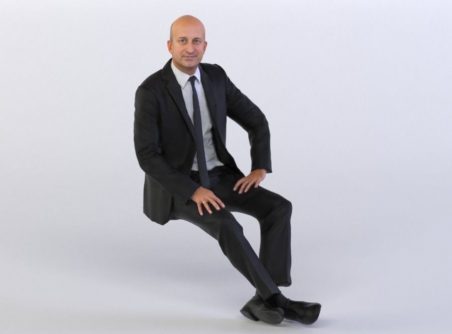 Business posed character models bundle Nr 001 3D model_12