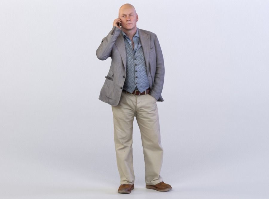 Business posed character models bundle Nr 001 3D model_8