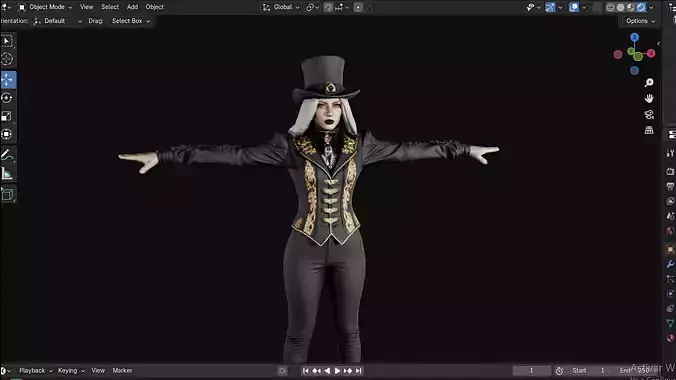 Lady Blackthorn  Fashion 3D Woman Gothic Character