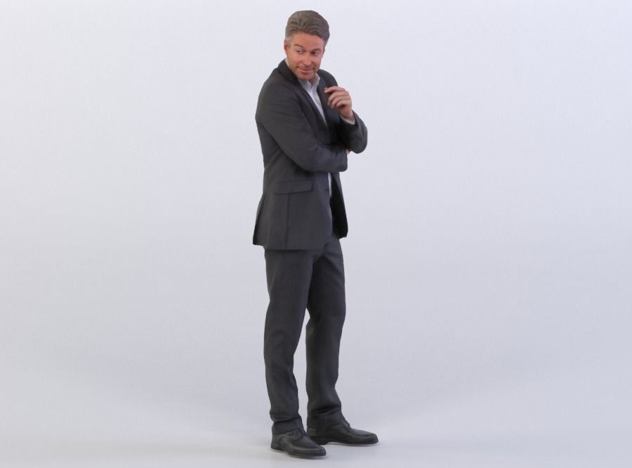 Business posed character models bundle Nr 002 3D model_4