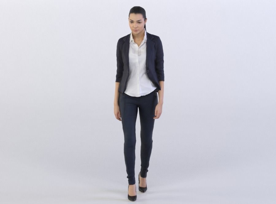 Business posed character models bundle Nr 002 3D model_1