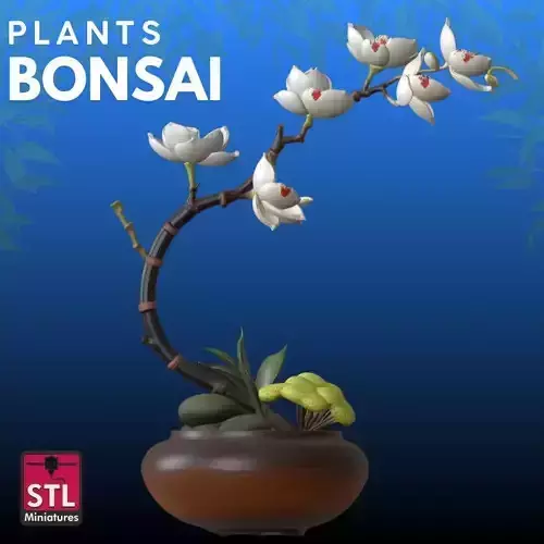 White Flowers STL Elegant Nature 3D  3D print model