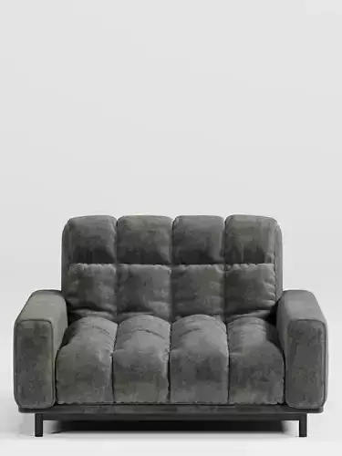Velvet Lounge chair 3D model 3