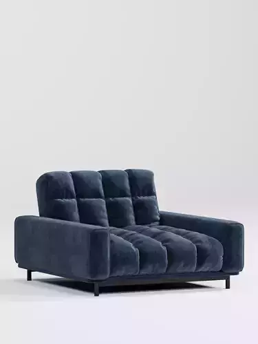 Velvet Lounge chair 3D model 2
