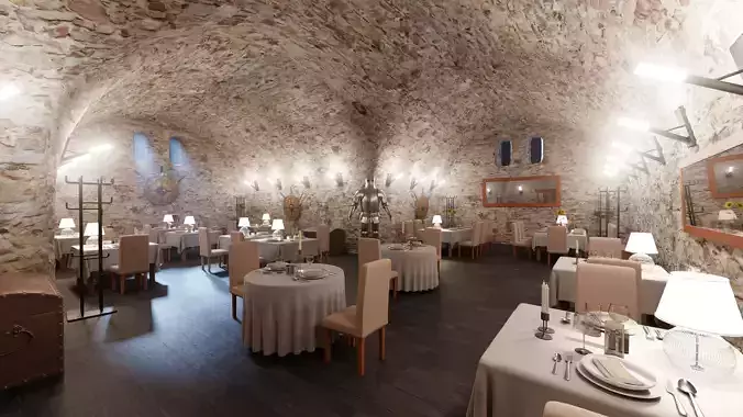 -Restaurant Cellar Romantic- 3D model