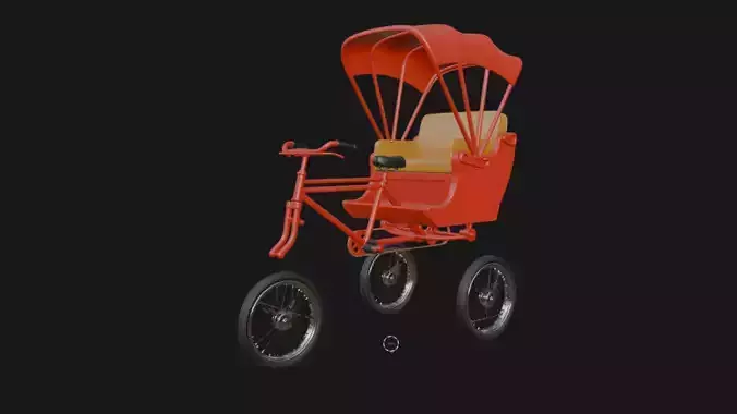 Bicycle Rickshaw 3D Model