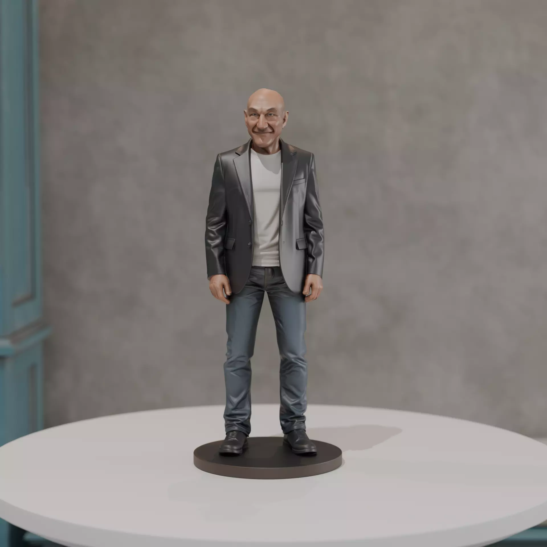 Patrick Stewart 3D print model_0