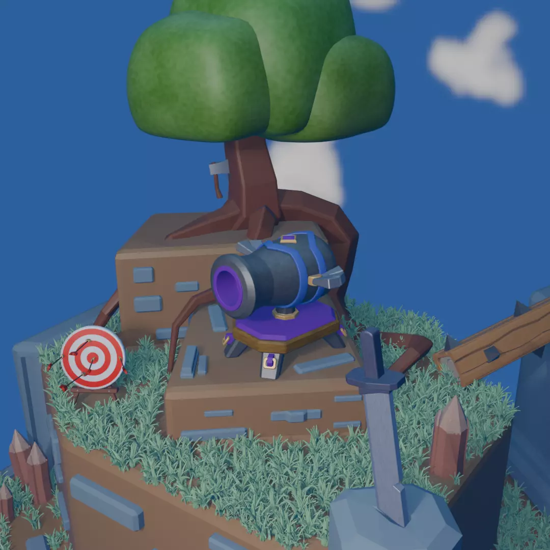 Royale Scene Low-poly 3D model_4