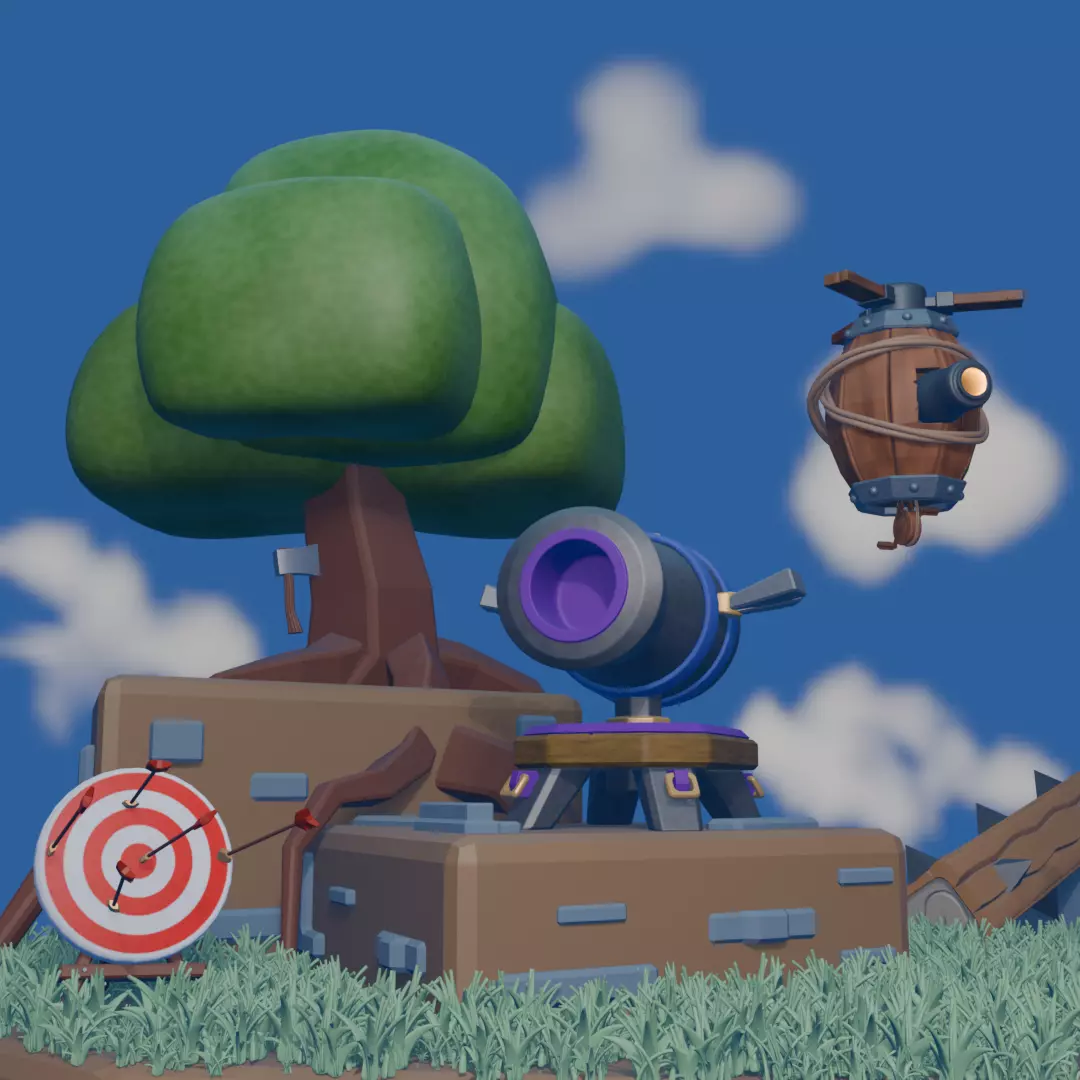 Royale Scene Low-poly 3D model_0