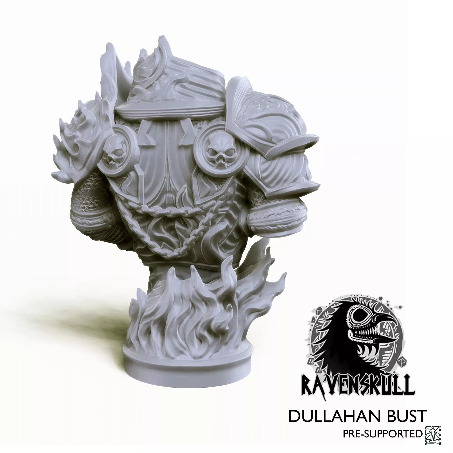 Dullahan -The Headless Rider Bust Pre Supported 3D print model_6