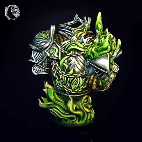 Dullahan -The Headless Rider Bust Pre Supported 3D print model