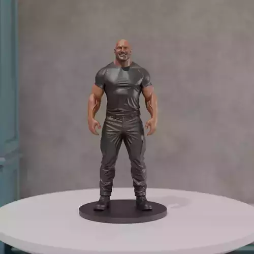 strong bald man