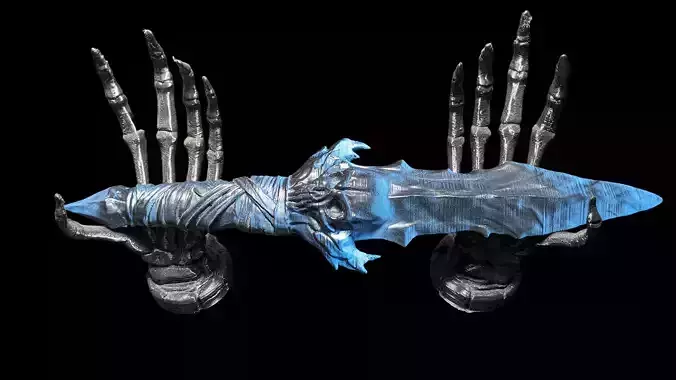 Support Free SKull Dagger and skeletal stand 3D print model Support Free SKull Dagger and skeletal stand 3D print model