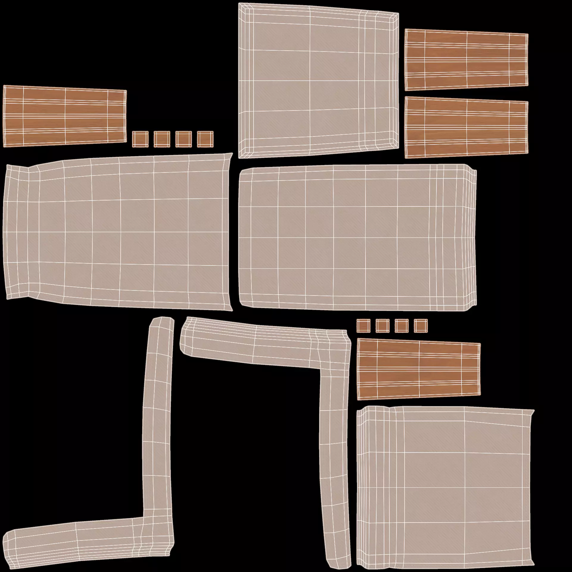 -Restaurant Chair- Low-poly 3D model_7