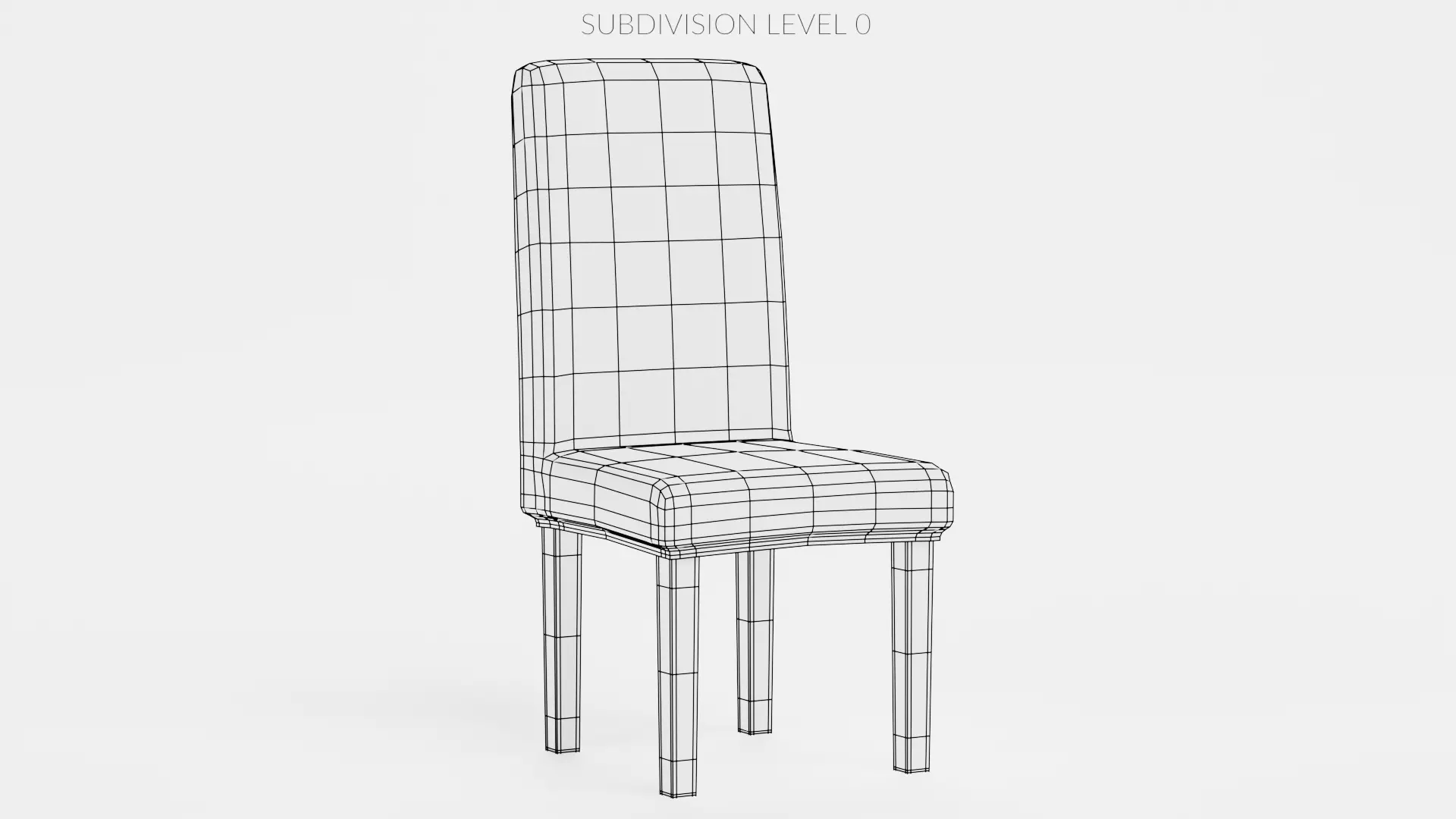 -Restaurant Chair- Low-poly 3D model_8