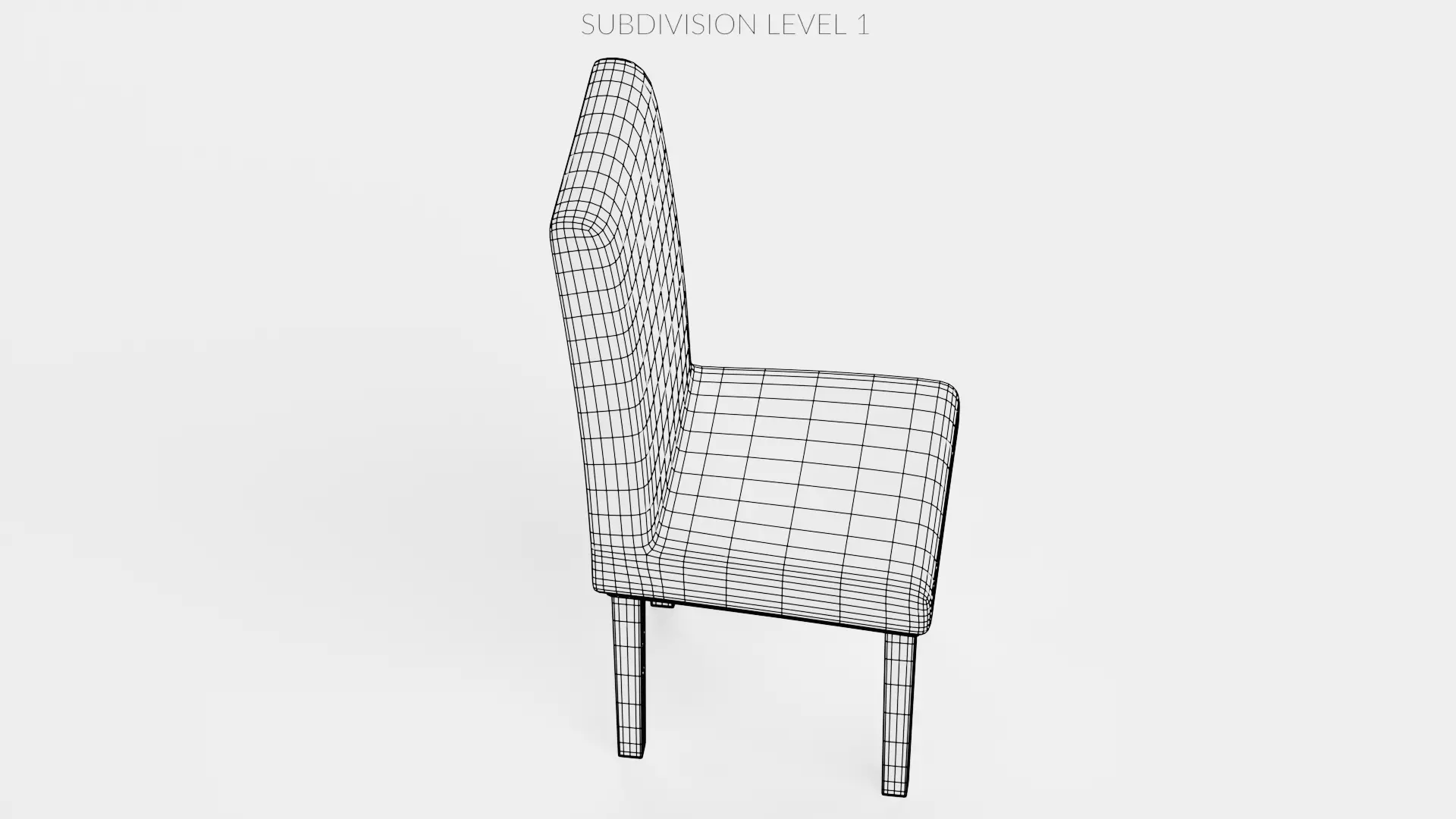 -Restaurant Chair- Low-poly 3D model_11
