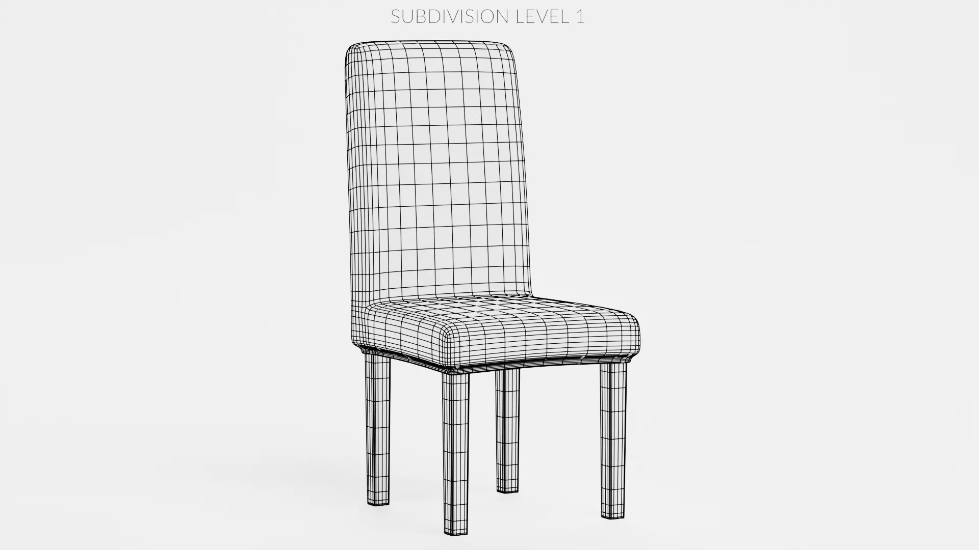 -Restaurant Chair- Low-poly 3D model_9