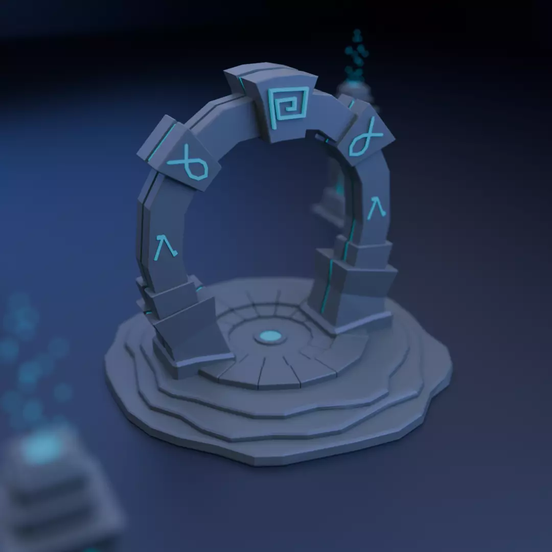 PORTAL Low-poly 3D model_0