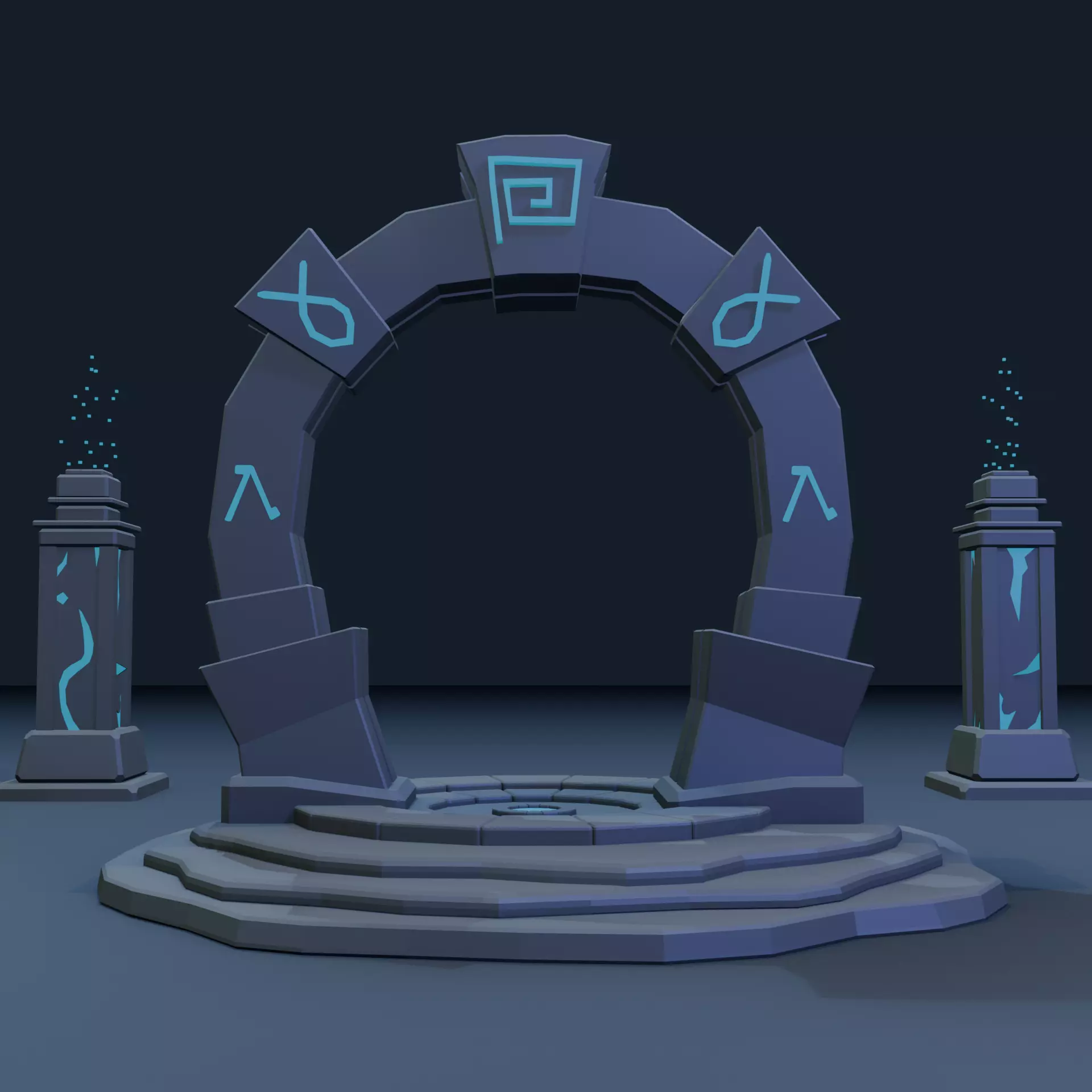 PORTAL Low-poly 3D model_1