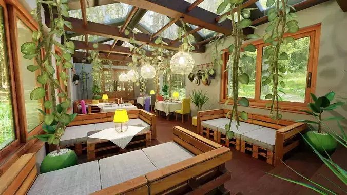 -Restaurant Nature- 3D model