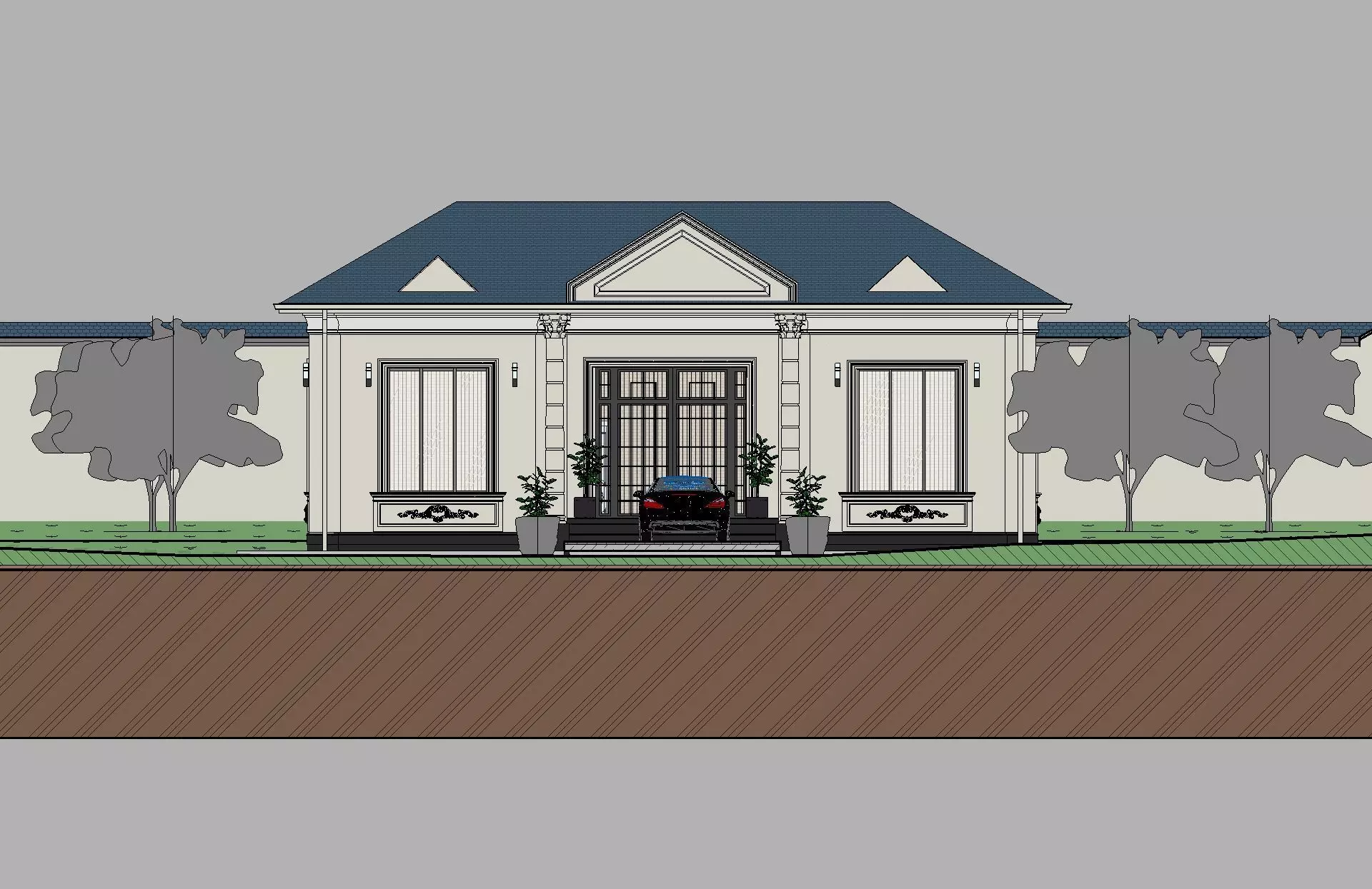 Classic House Revit Model 7 3D model_4