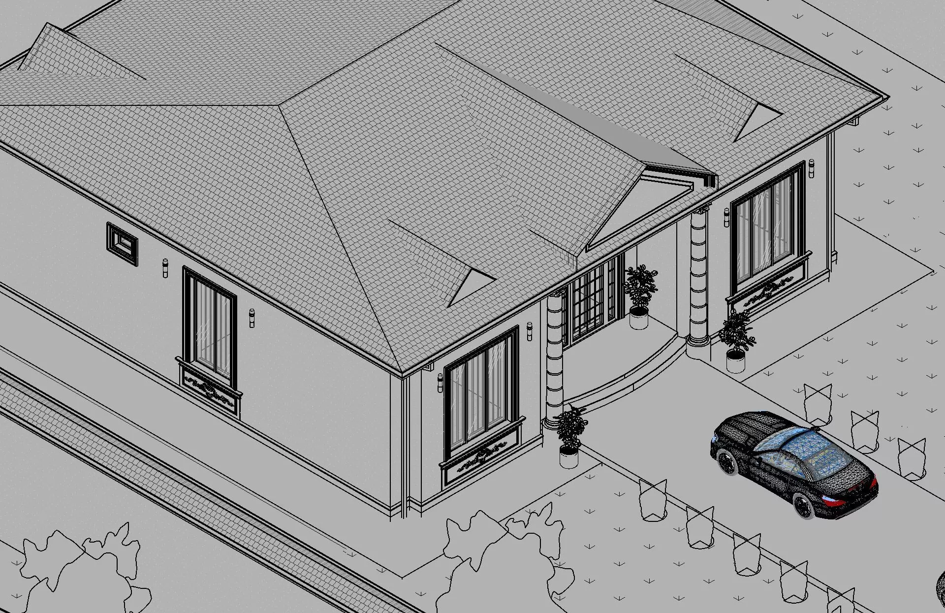 Classic House Revit Model 7 3D model_34