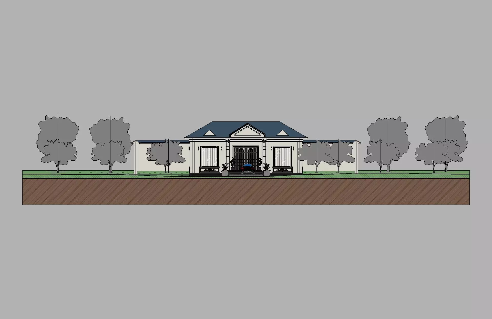 Classic House Revit Model 7 3D model_3